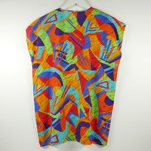 Vintage Bold Graphic Print Shell Top
